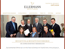 Tablet Screenshot of bestattungen-ellermann.de